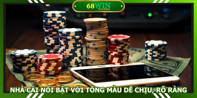 Nhà cái nổi bật với tông màu dễ chịu, rõ ràng